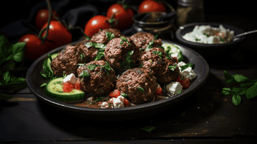 Delicious Spinach and Feta Stuffed Lamb Meatballs Recipe