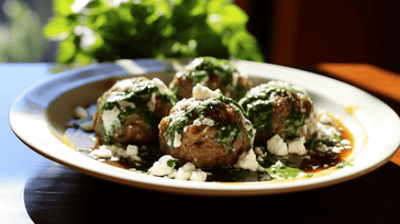 Delicious Spinach and Feta Stuffed Lamb Meatballs Recipe